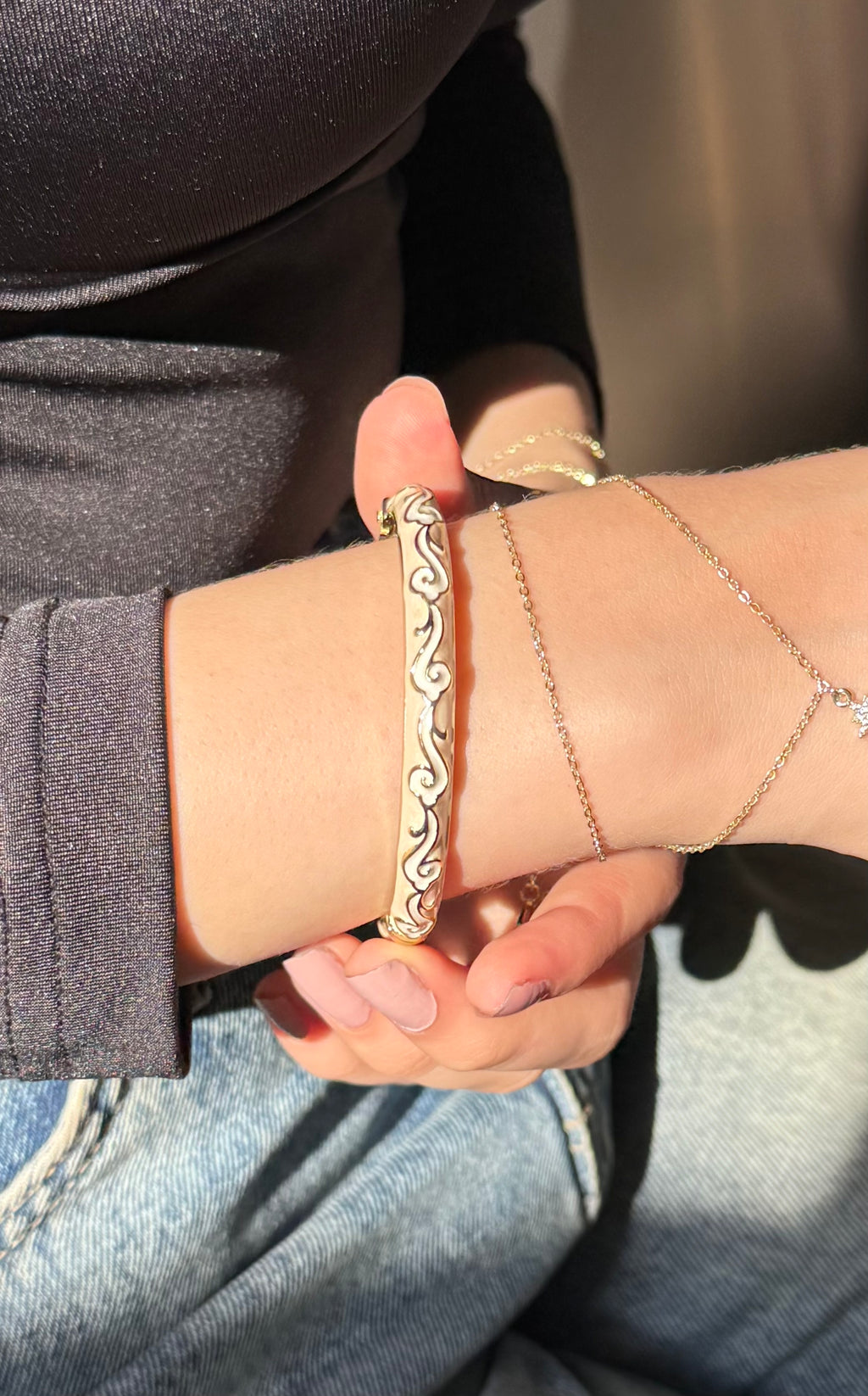 IVORY VINE BANGLE