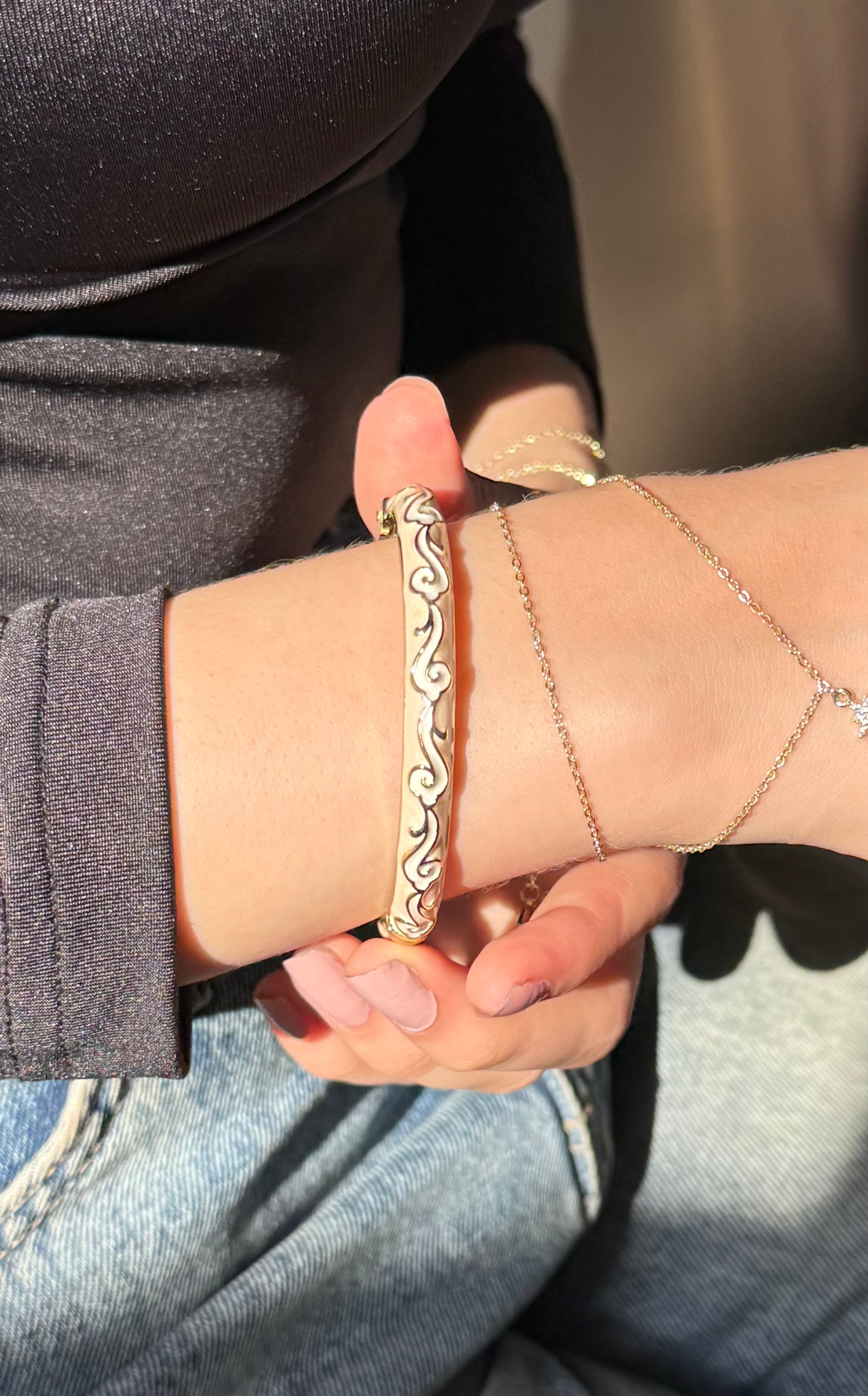 Ivory vine bangle