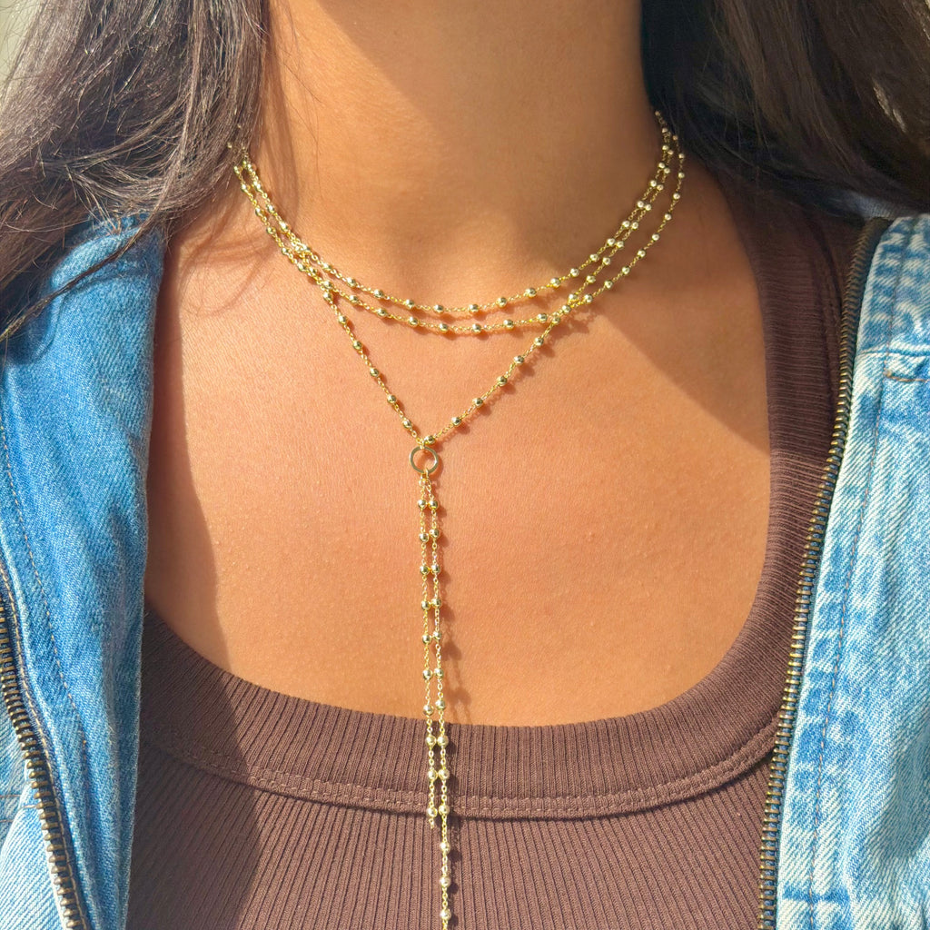 BEADED LAYERED NECKLACE