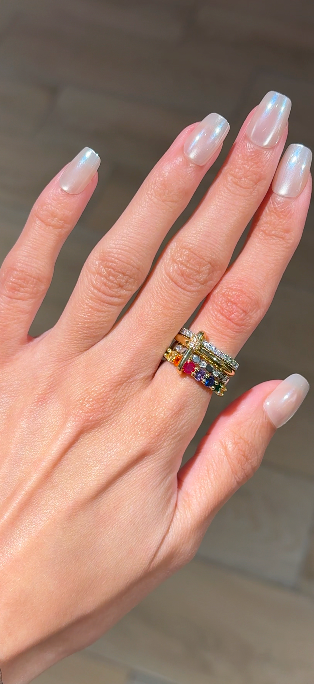 Colored layers ring
