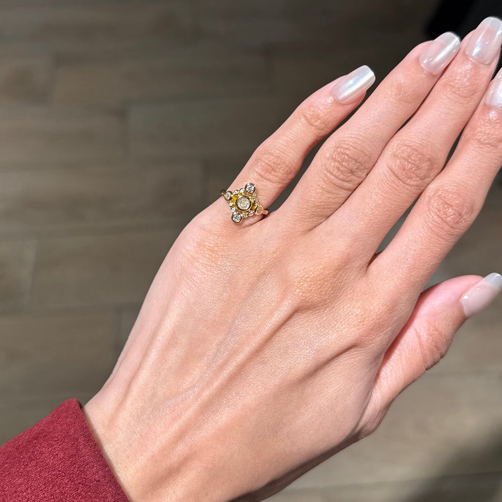 Vintage sparkle pinky ring