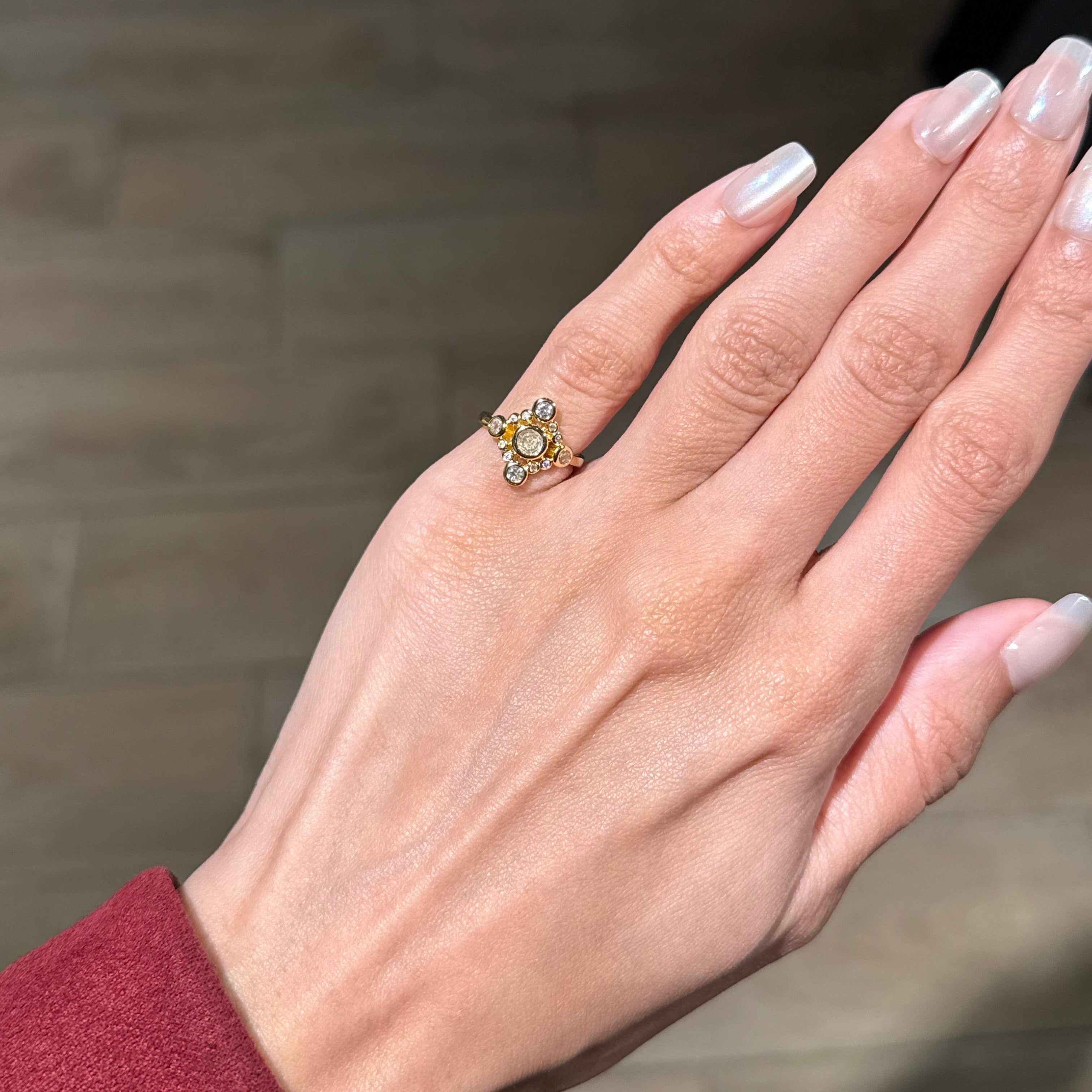 Vintage sparkle pinky ring