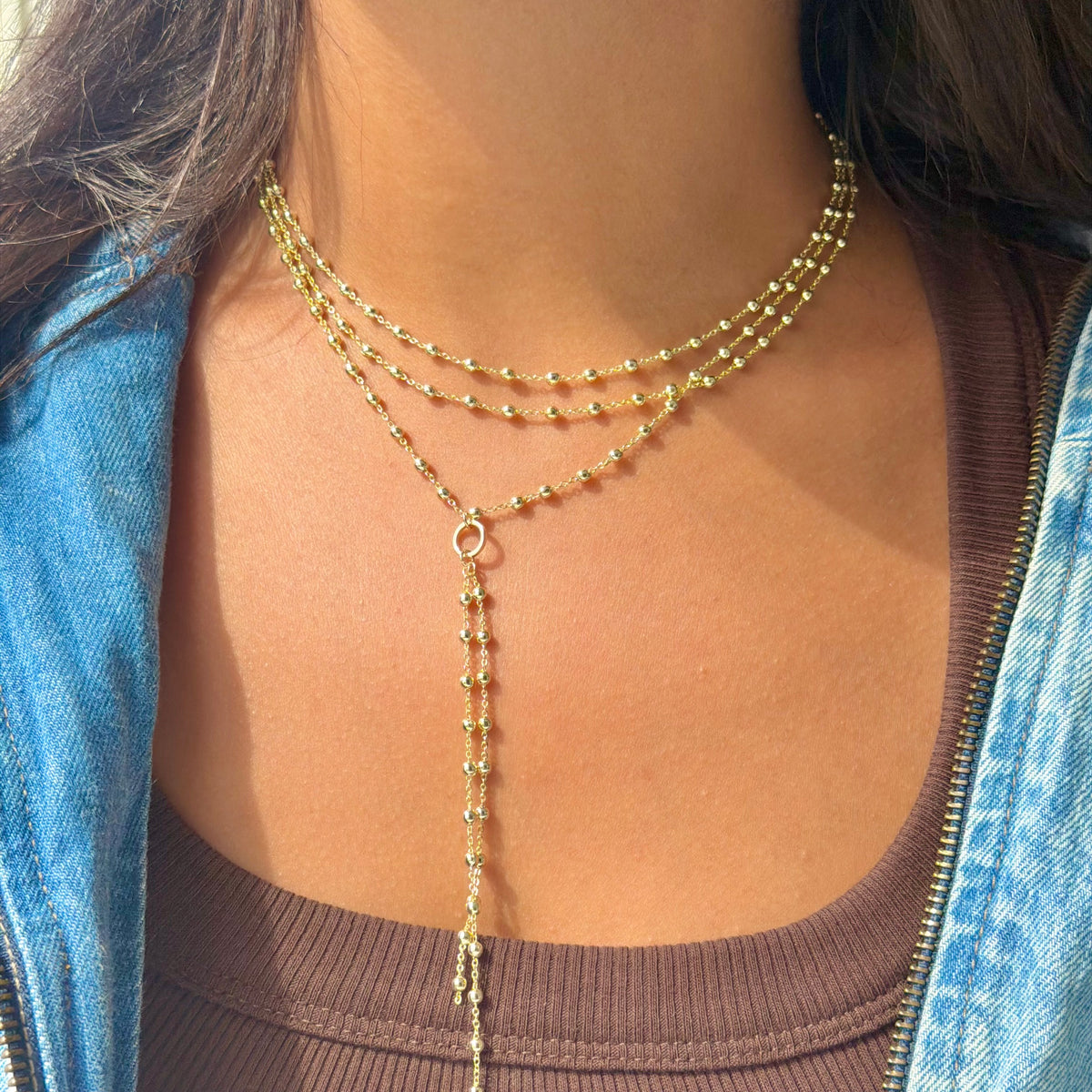 BEADED LAYERED NECKLACE