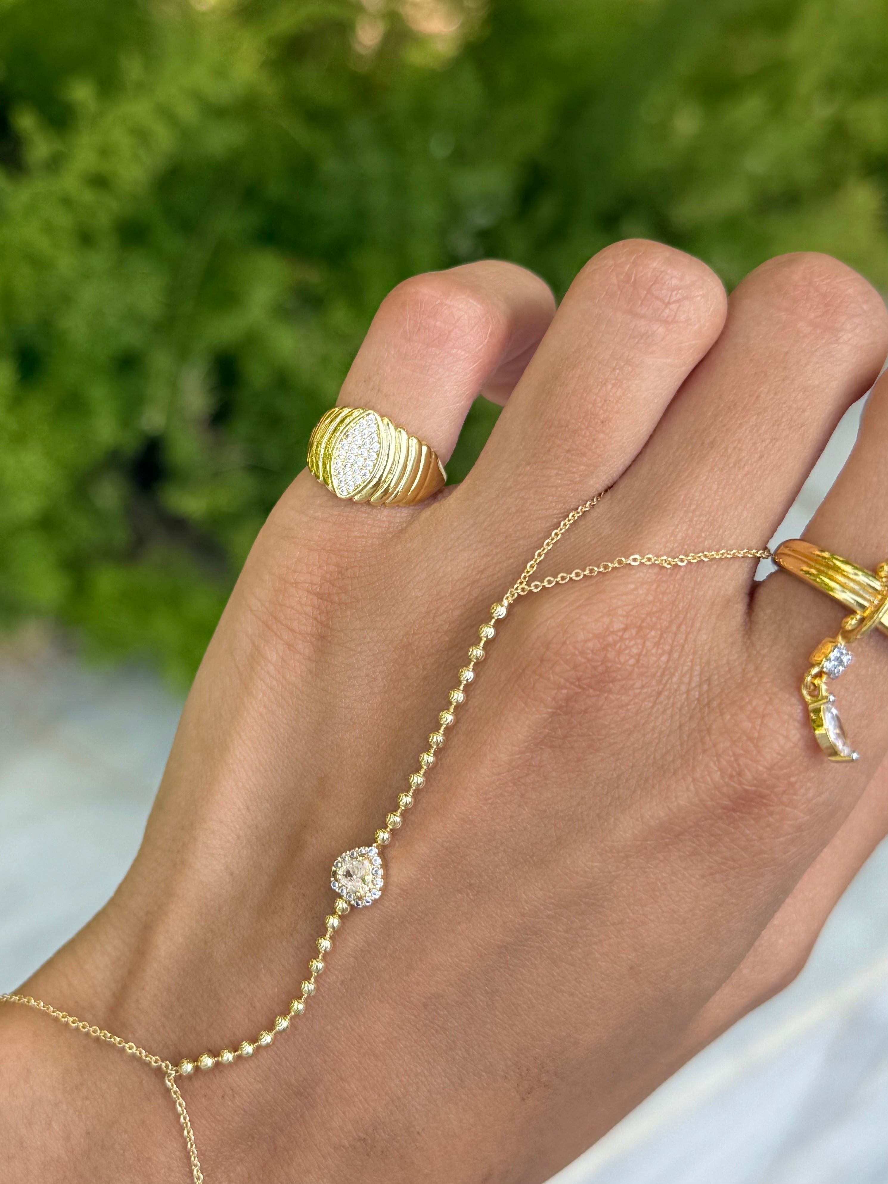 OVAL PINKY RING