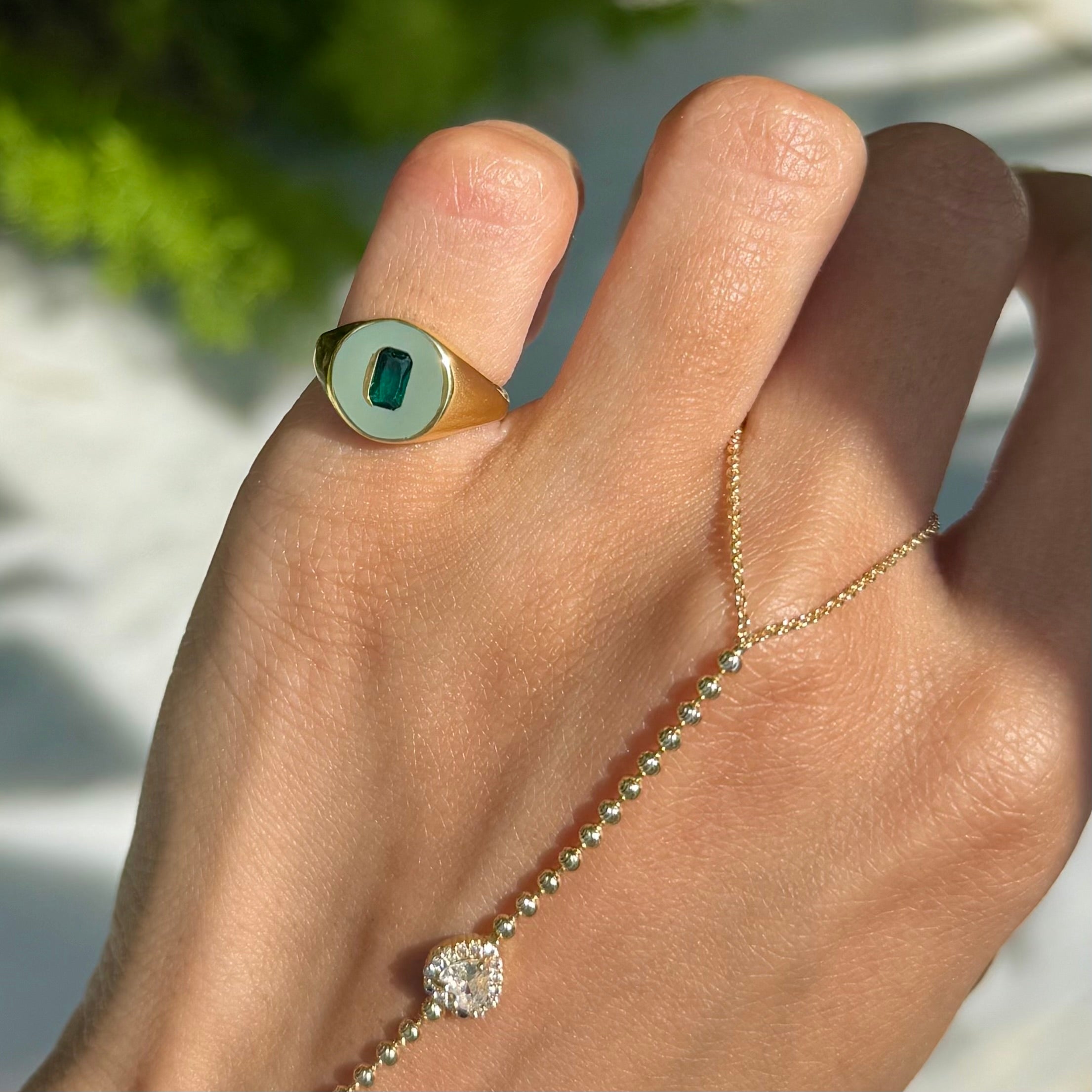 COLORFUL PINKY RING
