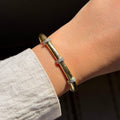 SILVER CIRCLES BANGLE