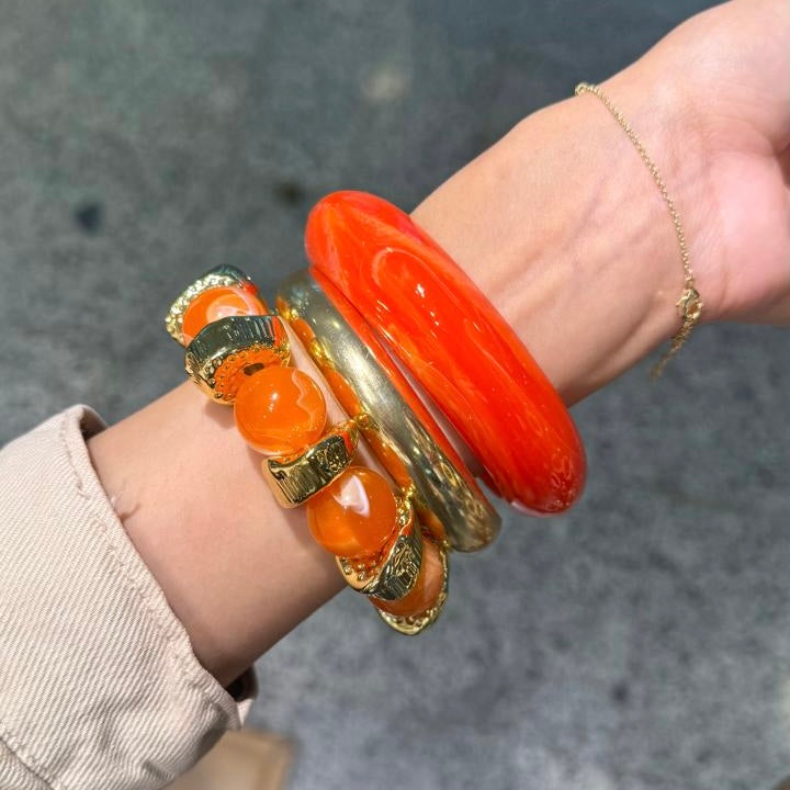 ORANGE BULKY BANGELS