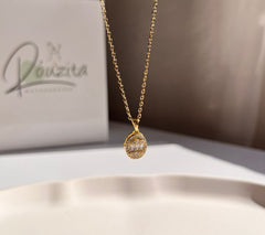 Circle diamond necklace