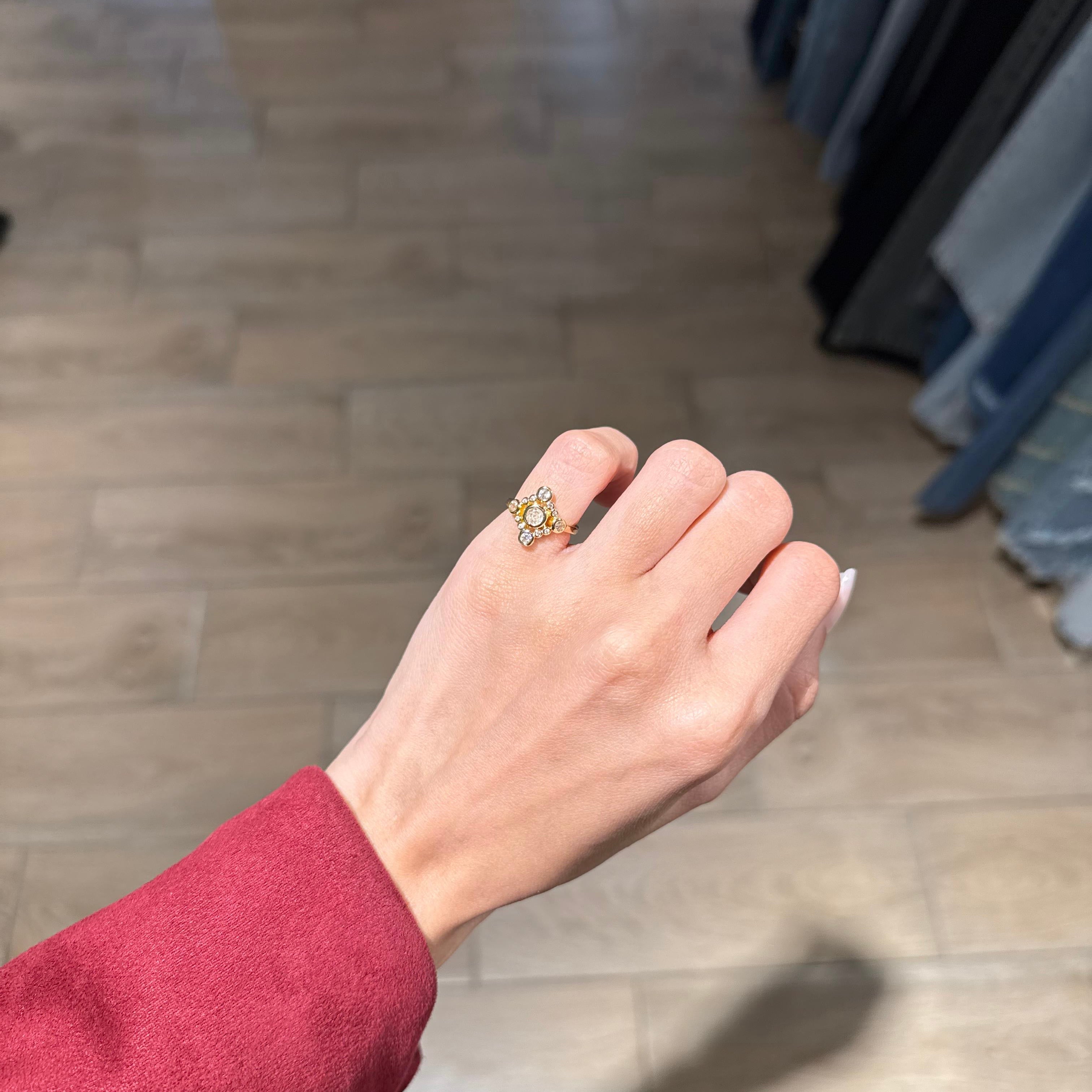 Vintage sparkle pinky ring