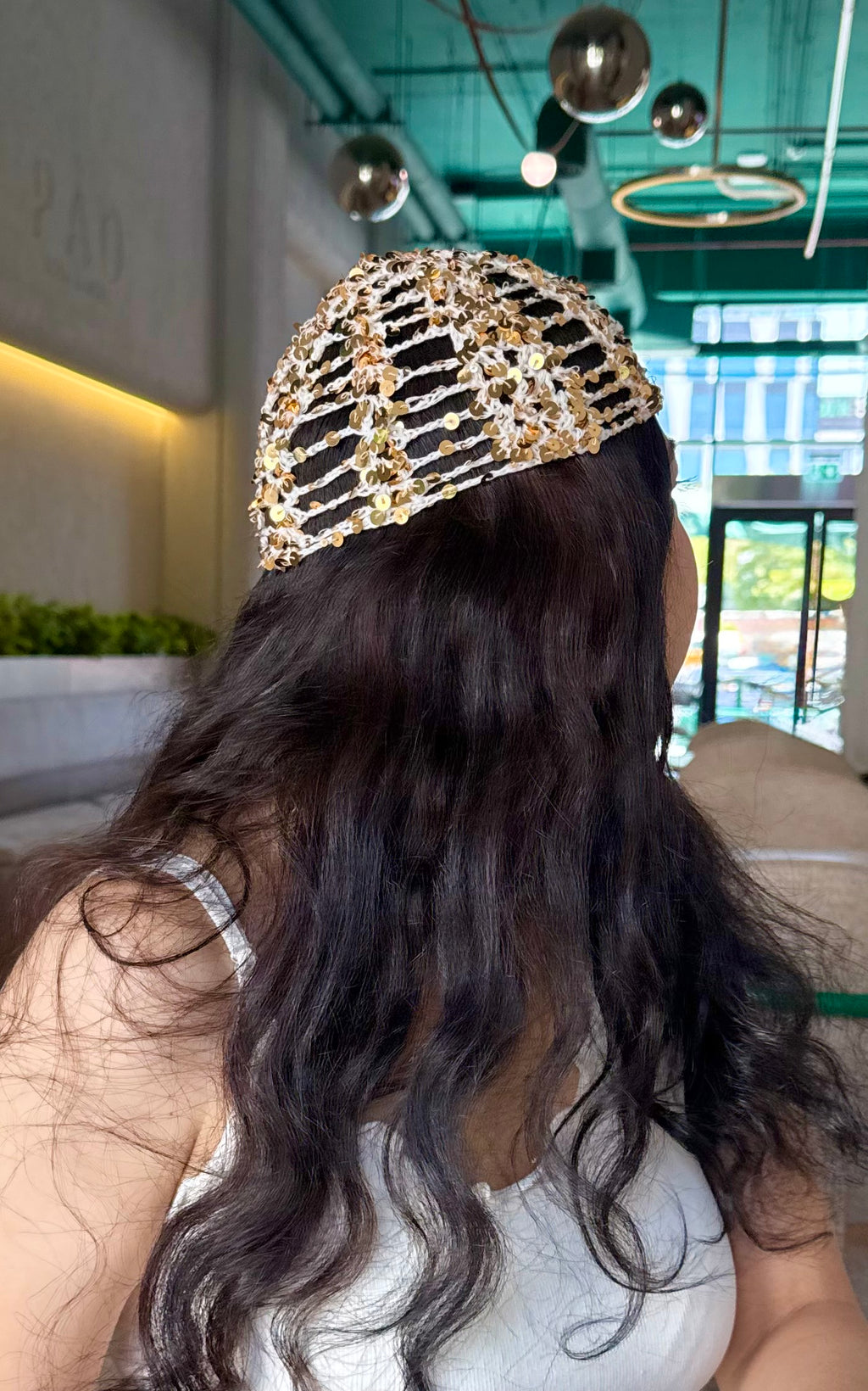 White- gold Bandana