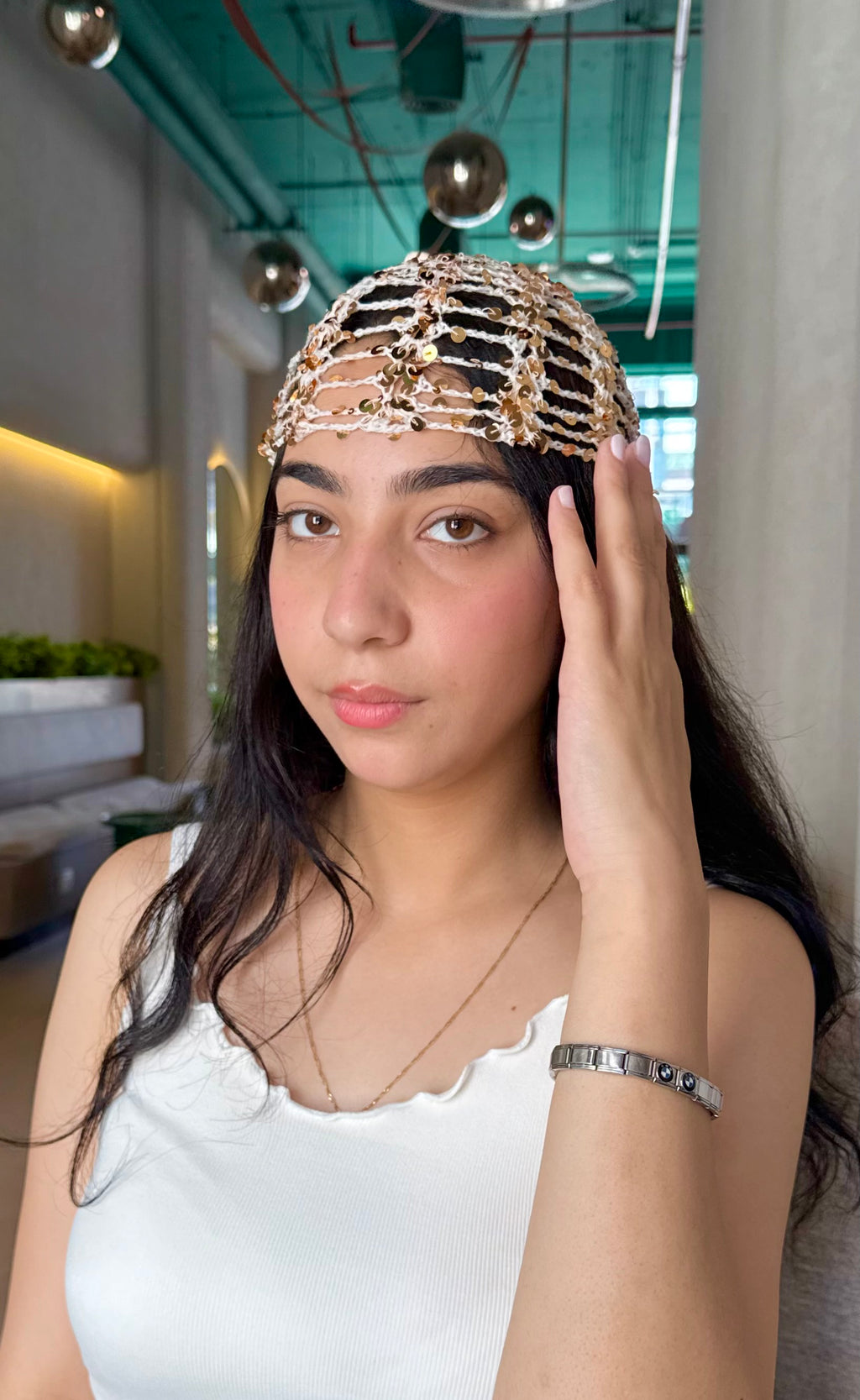 White- gold Bandana