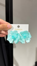 Marble flower earring