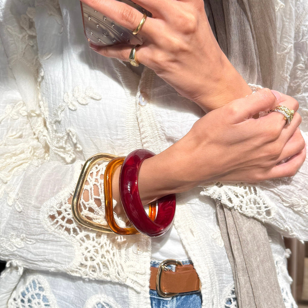 Colorful chunky bangles