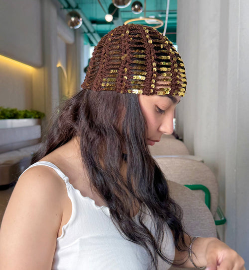 BROWN PEARL BANDANA