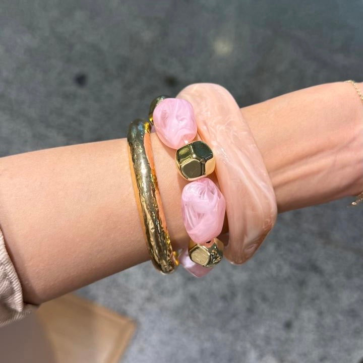 PINK BULKY BANGELS