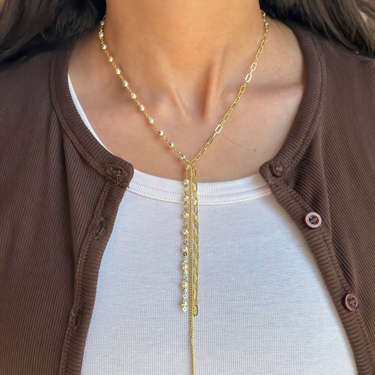 Pearly Drop Necklace