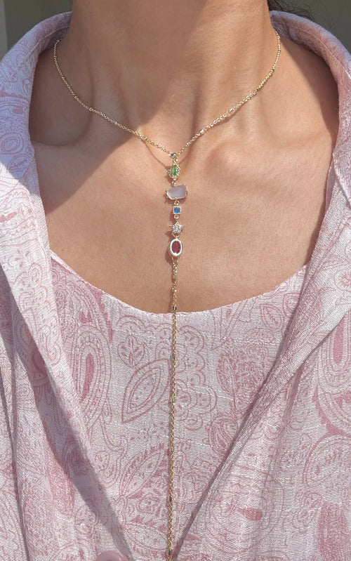 Colorful drop necklace