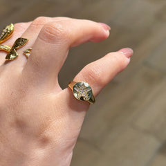 Star charm pinky ring