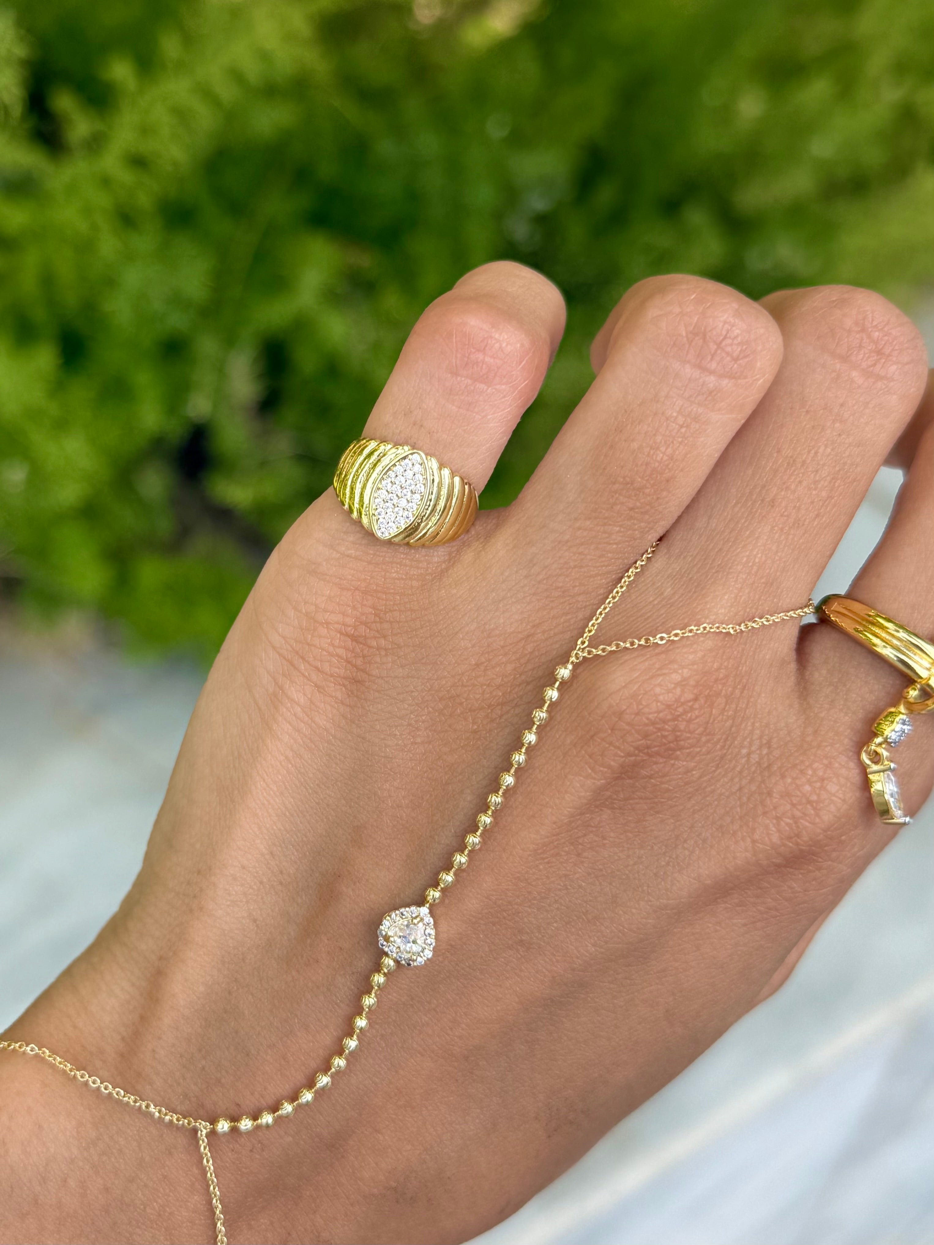 OVAL PINKY RING