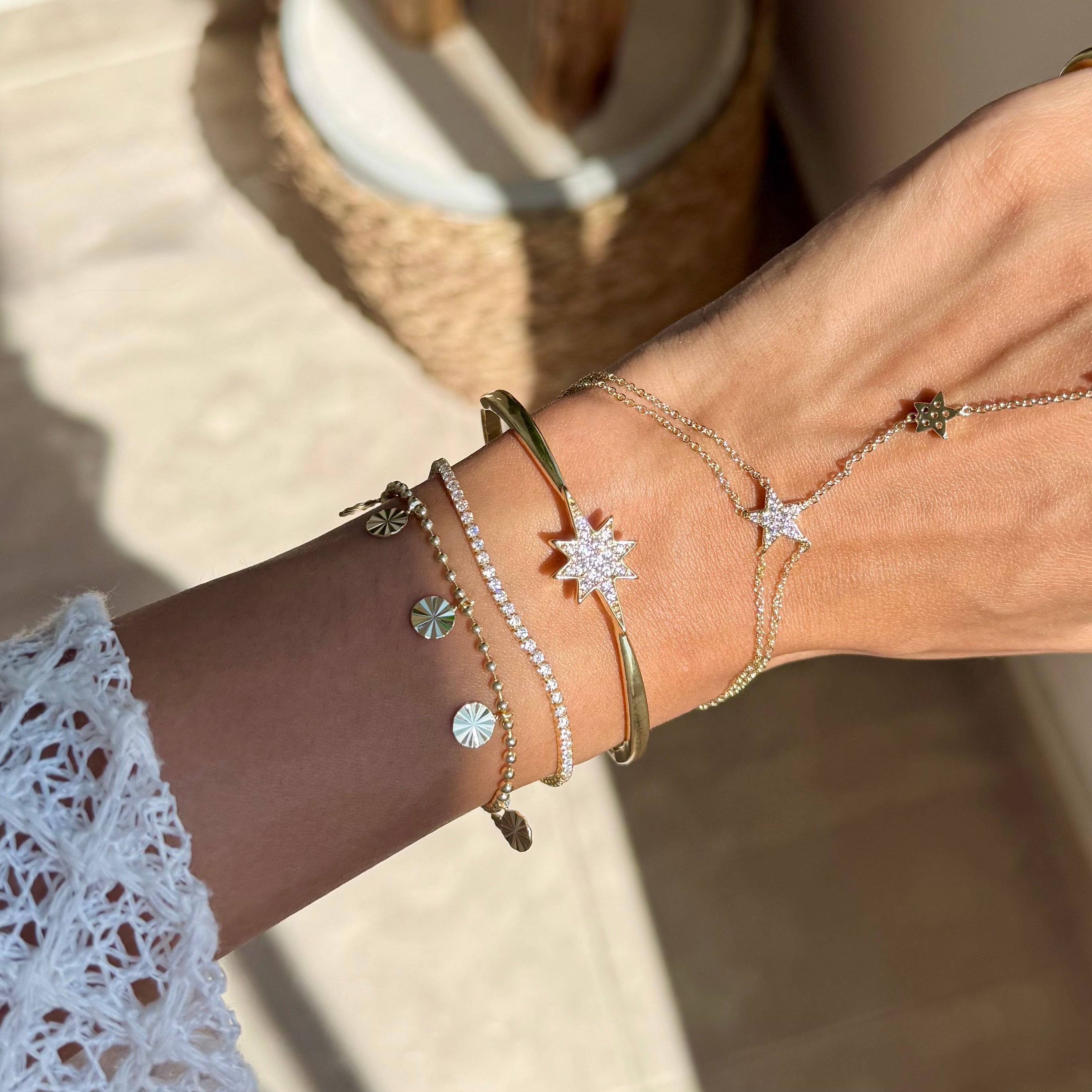 Gold layerd tennis bracelet