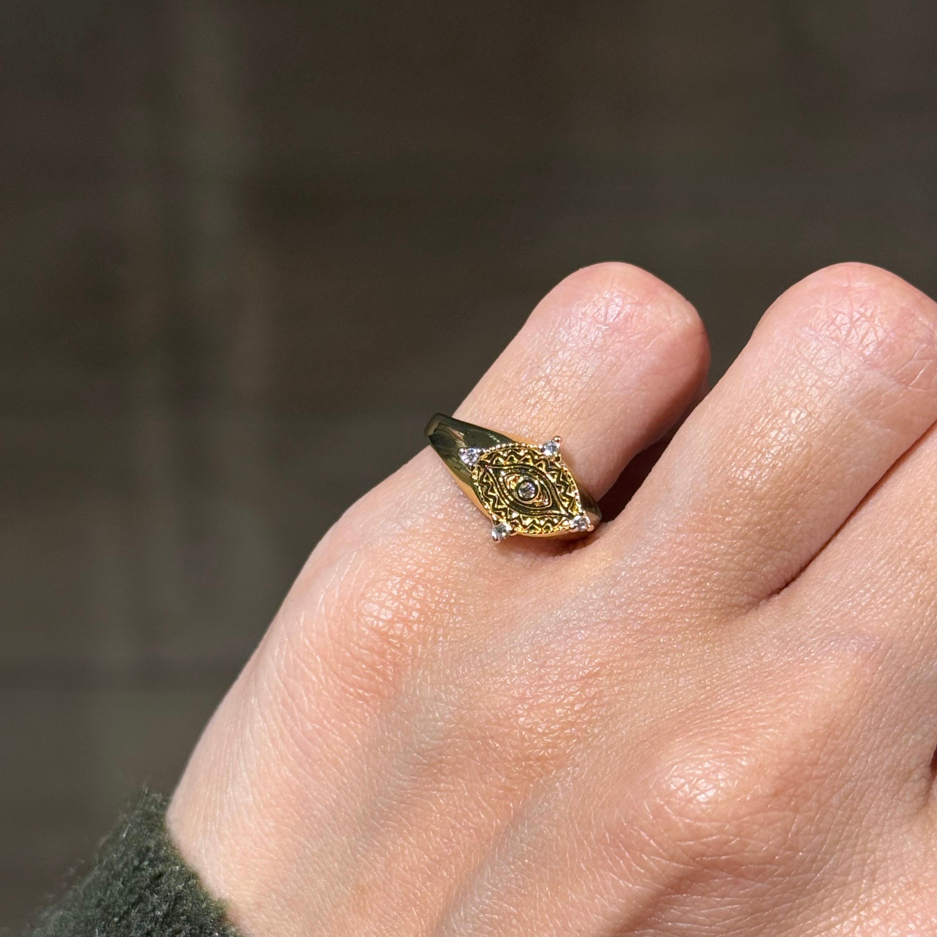 EVIL EYE PINKY RING