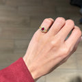 RED STONE PINKY RING
