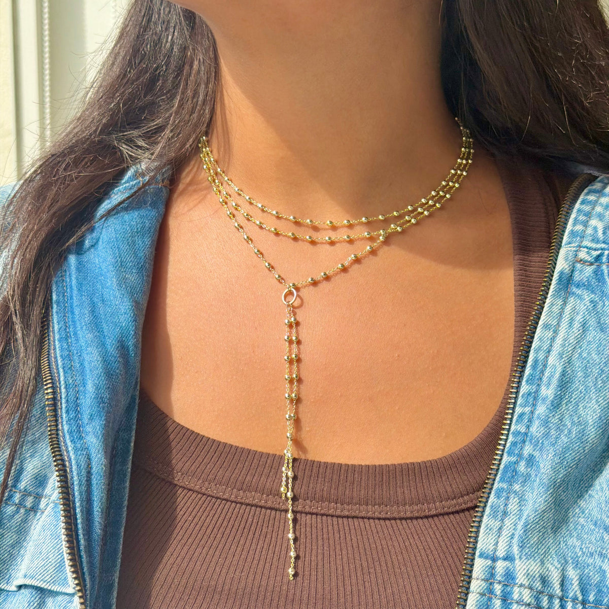 BEADED LAYERED NECKLACE