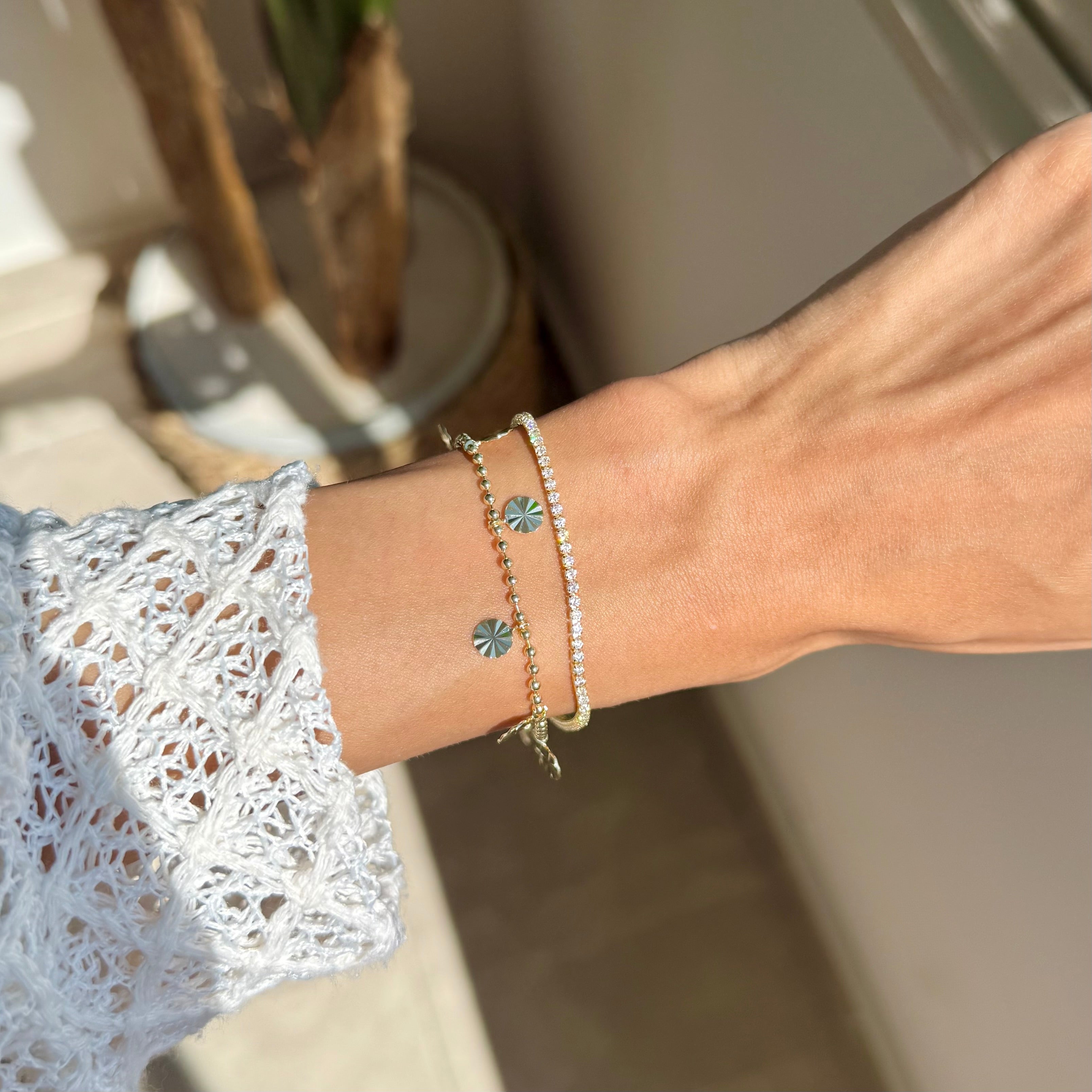 Gold layerd tennis bracelet