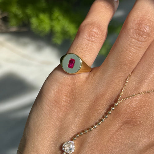 COLORFUL PINKY RING