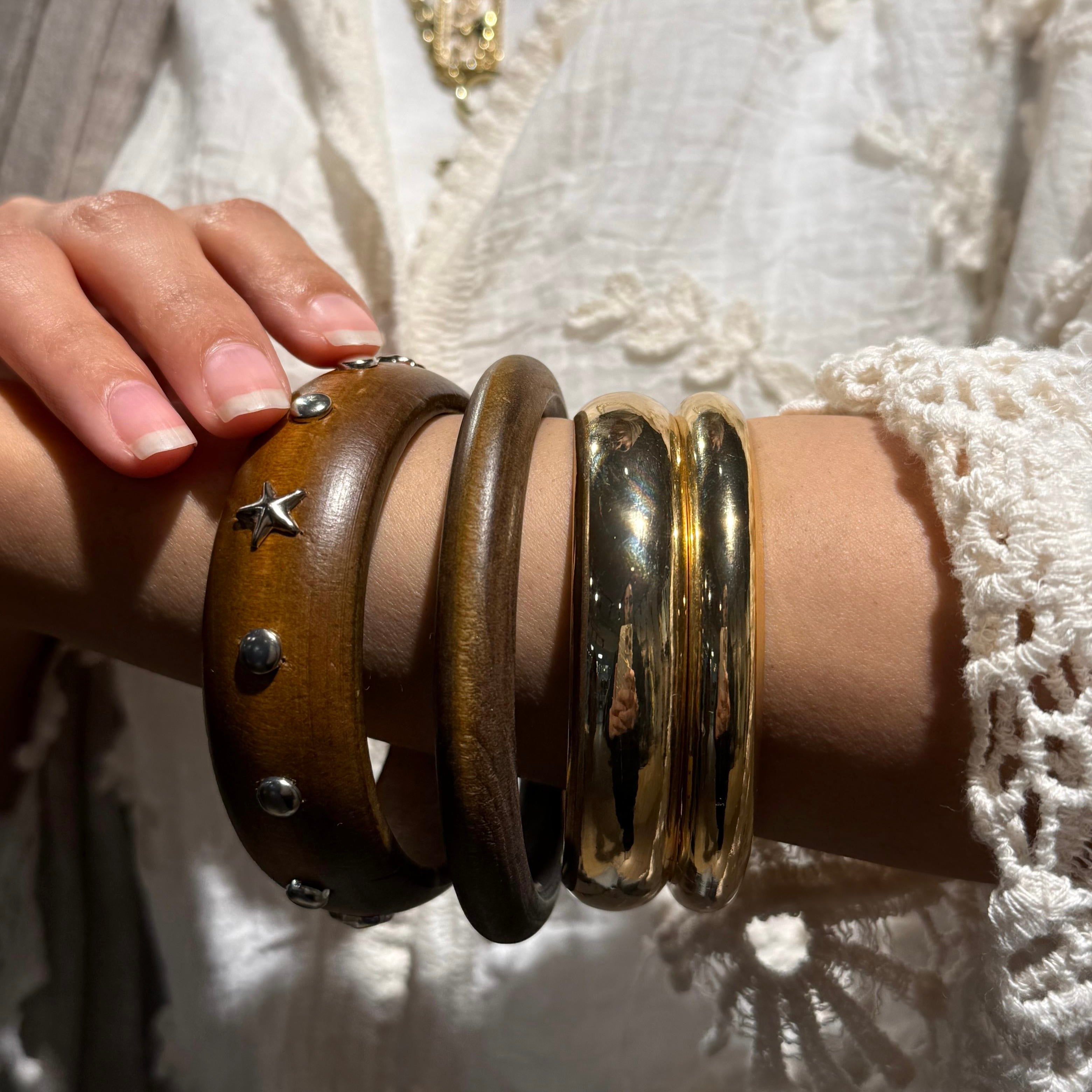 BROWN&GOLD BANGEL