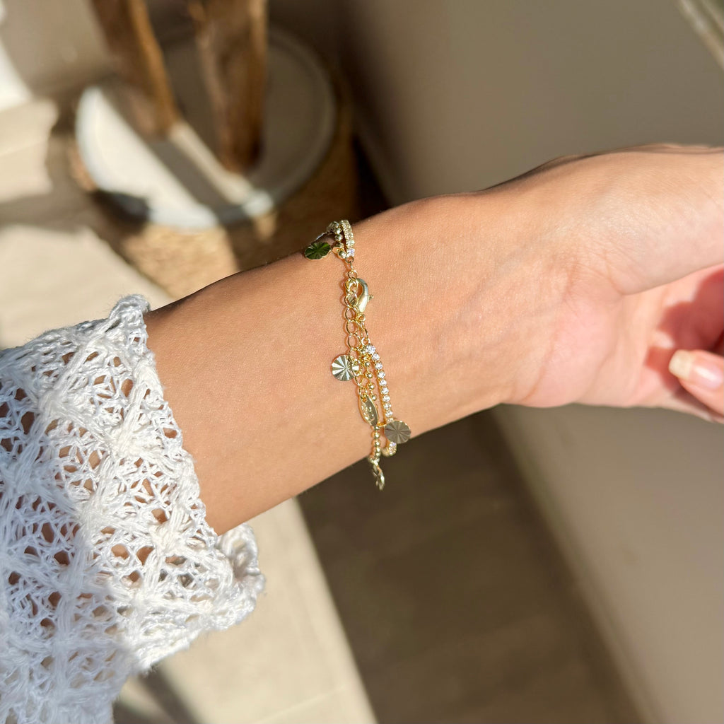 Gold layerd tennis bracelet