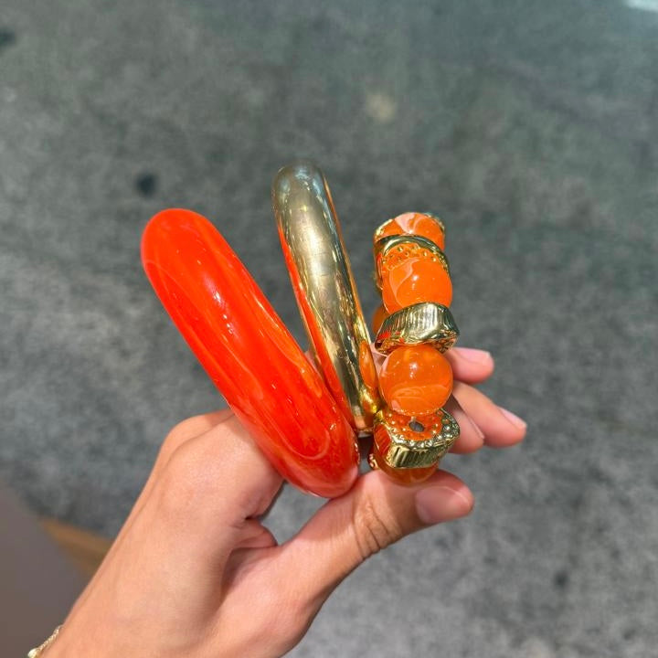 ORANGE BULKY BANGELS