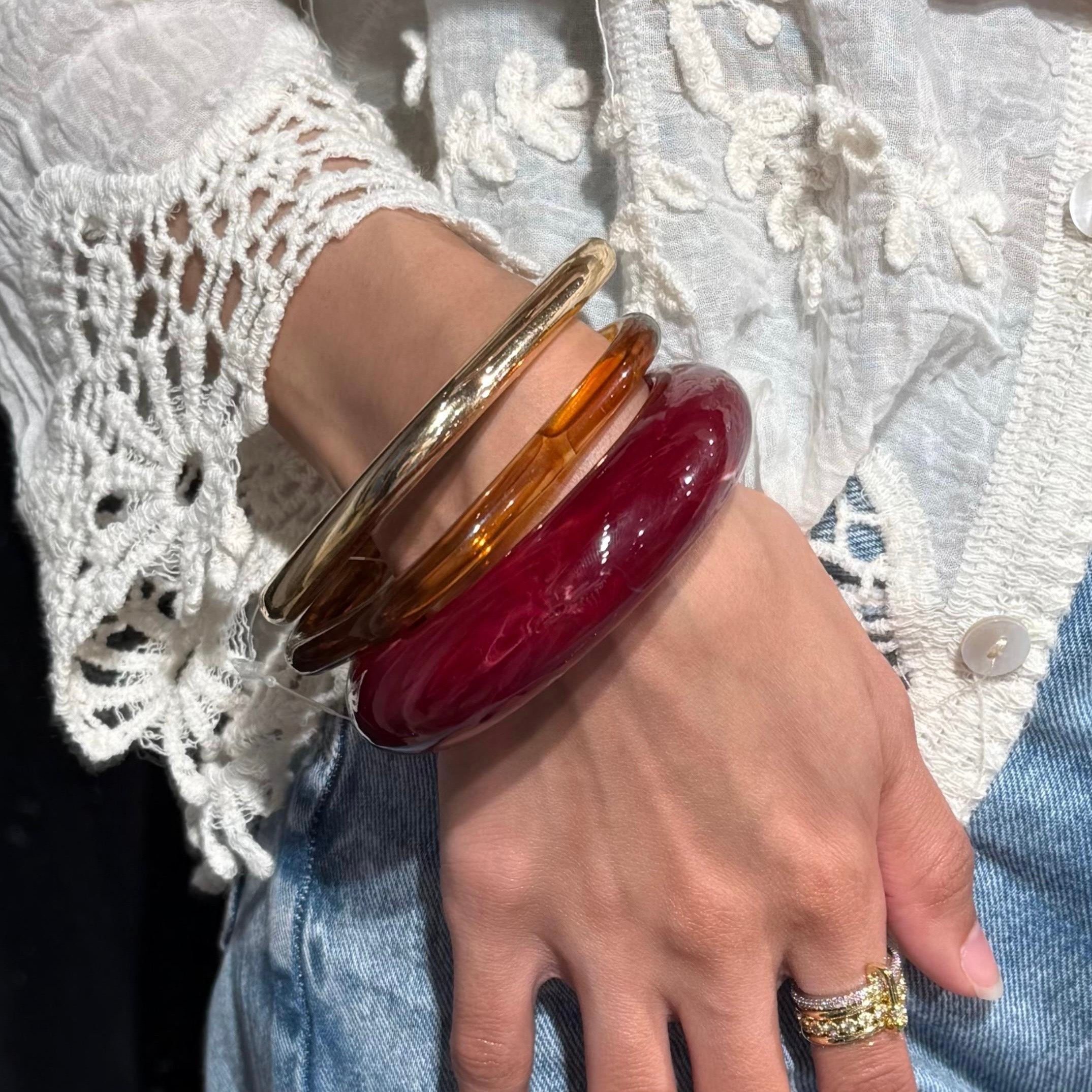Colorful chunky bangles