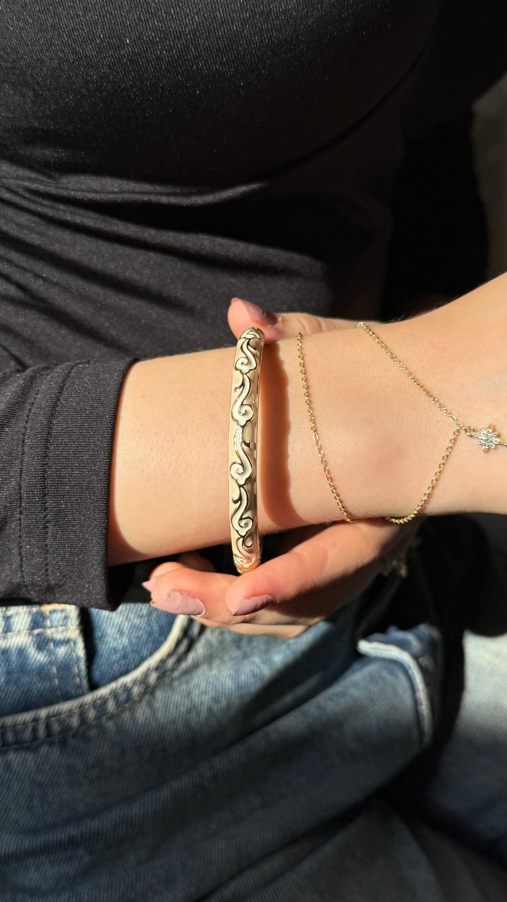 IVORY VINE BANGLE