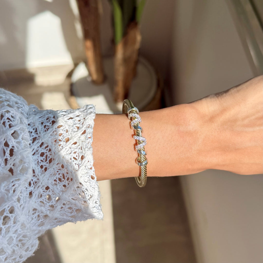 Twist & Sparkle Bangle