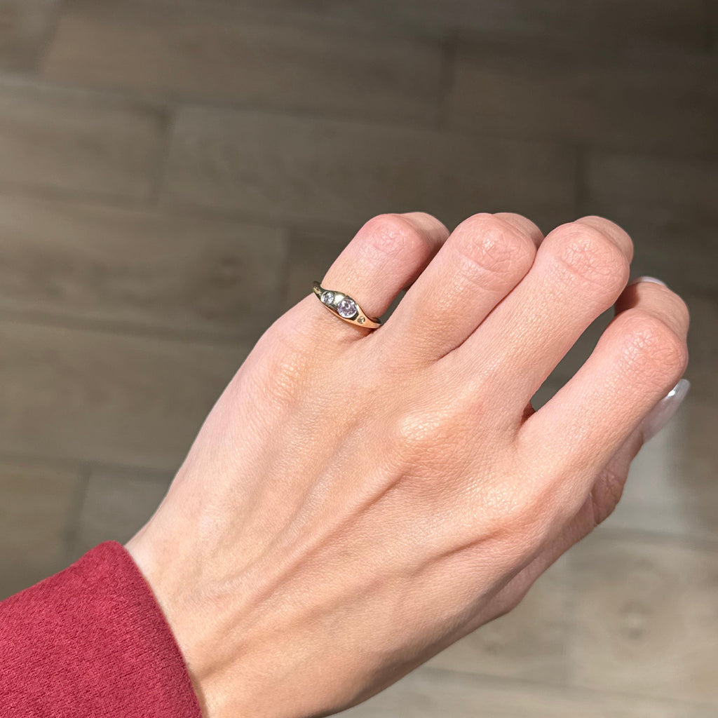 SMALL DIAMOND PINKY RING