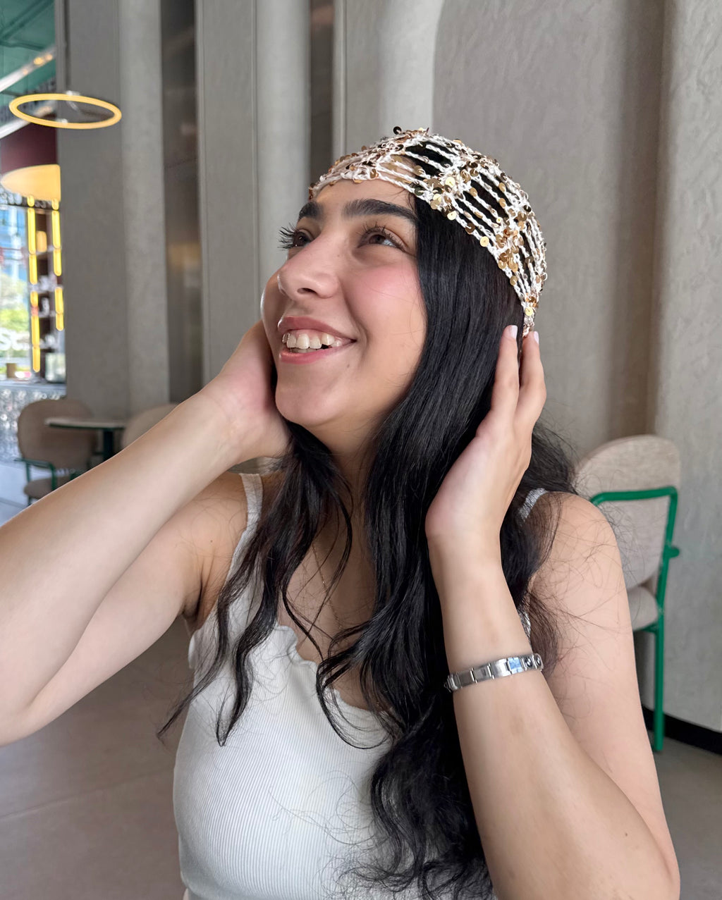 White- gold Bandana