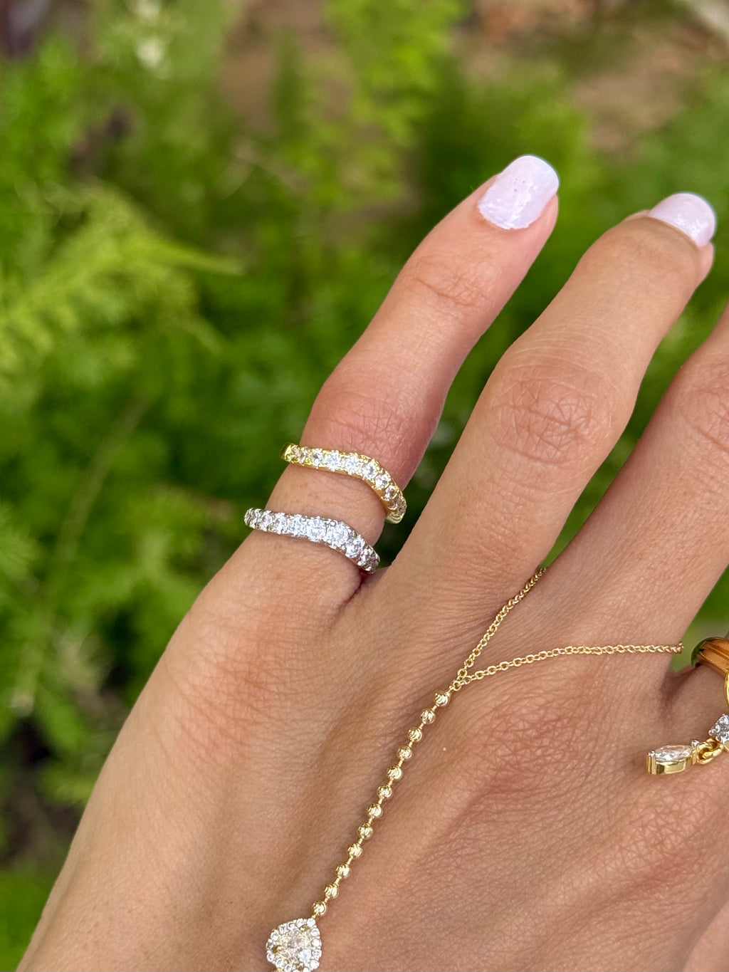 Diamond Curve pinky ring