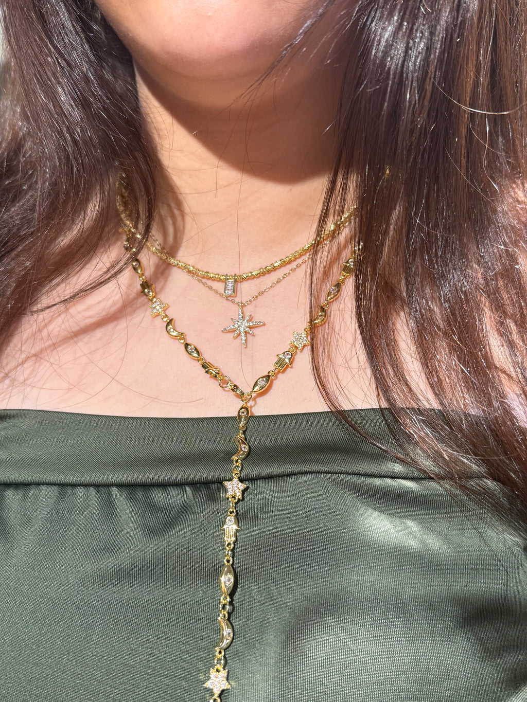 Starry drop necklace