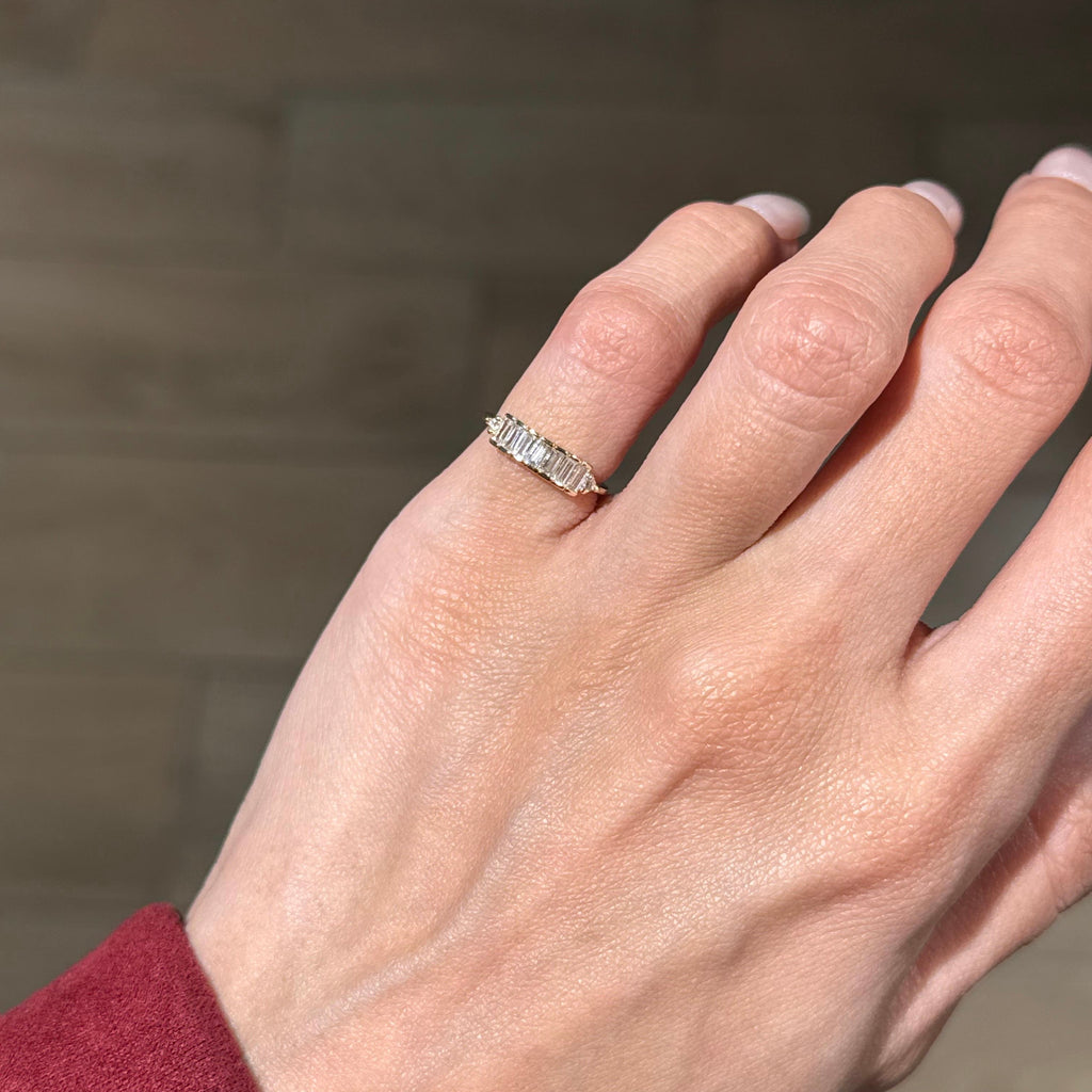 Minimal shine pinky ring