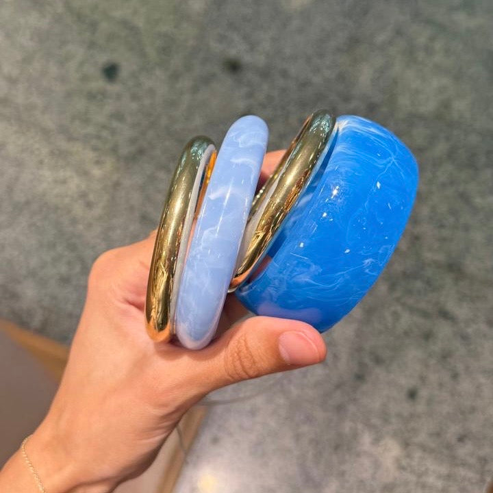 BLUE BULKY BANGELS