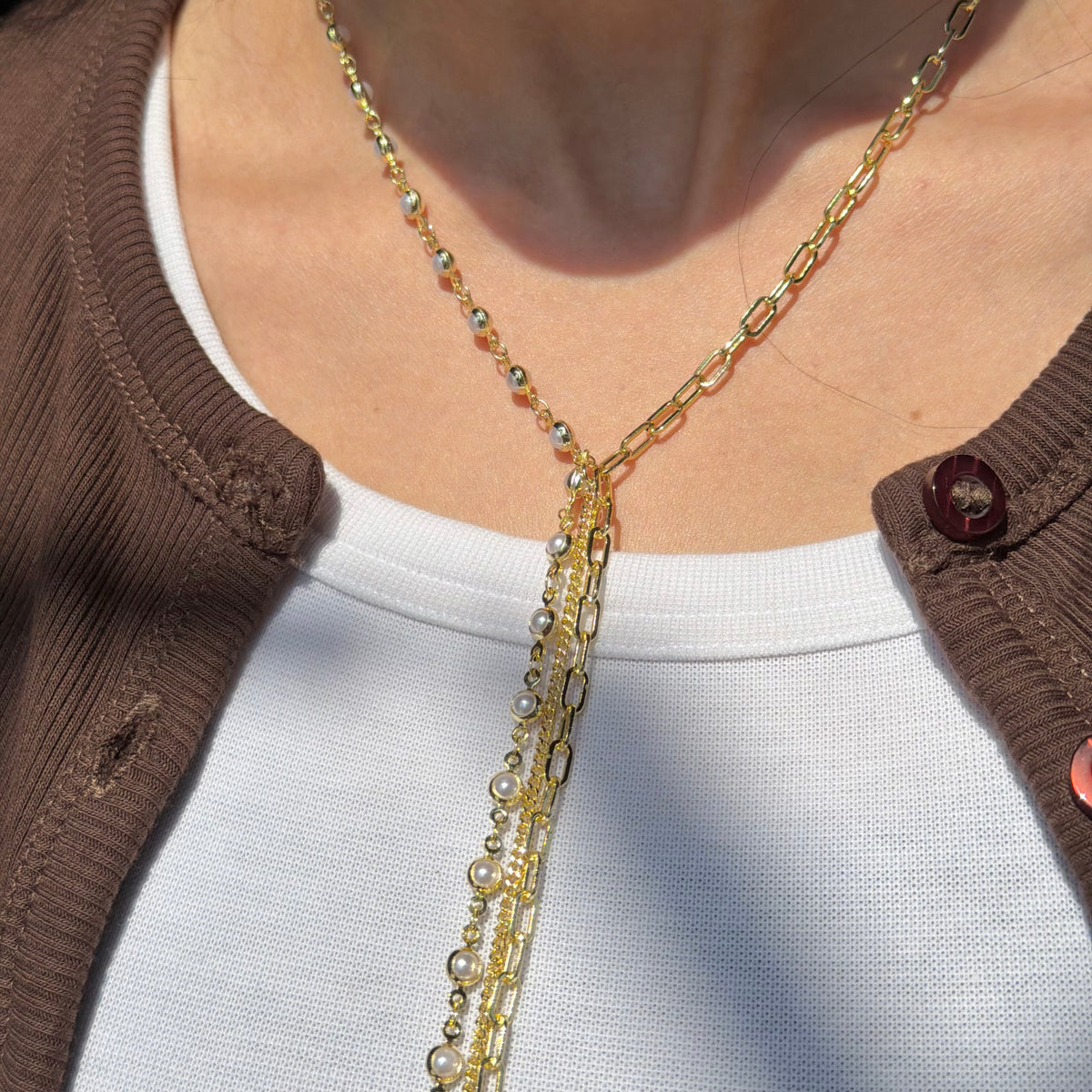 Pearly Drop Necklace