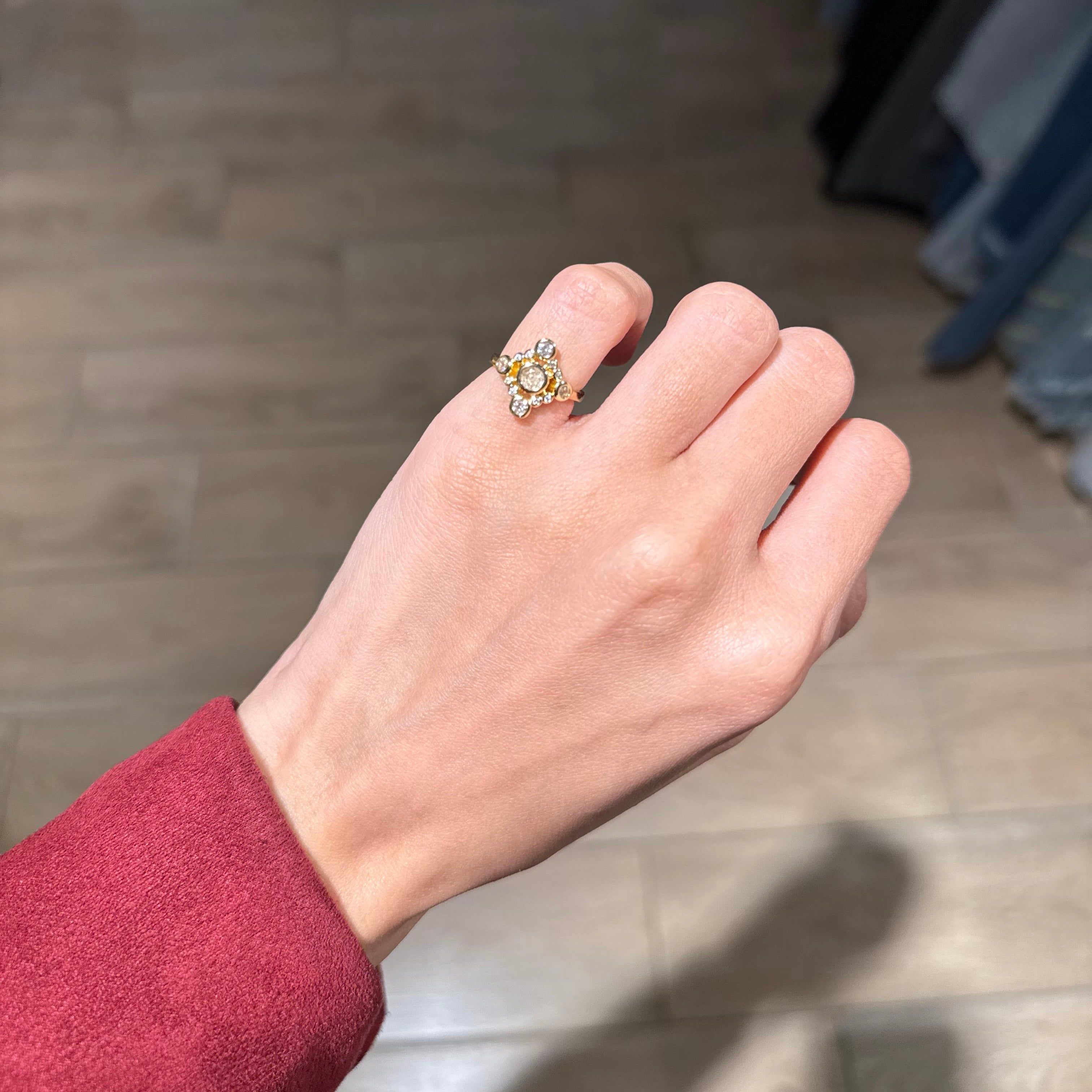 Vintage sparkle pinky ring