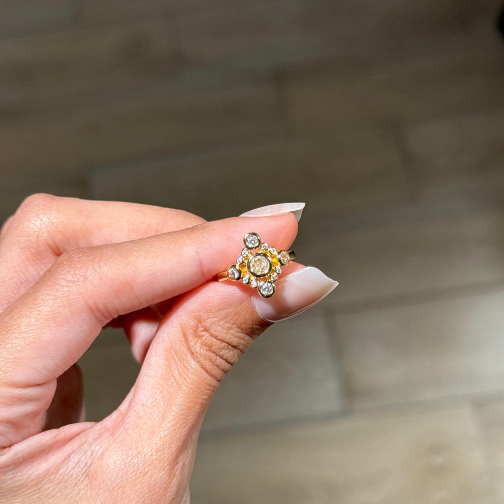 Vintage sparkle pinky ring