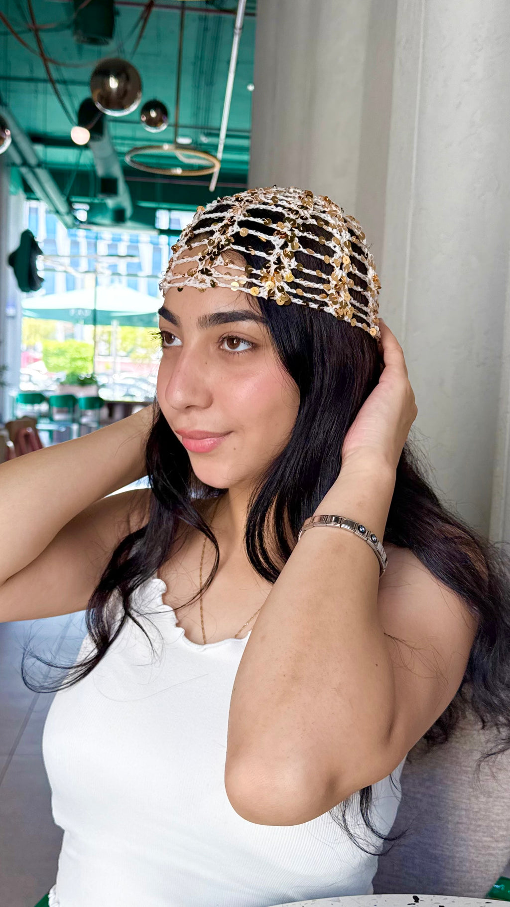 White- gold Bandana