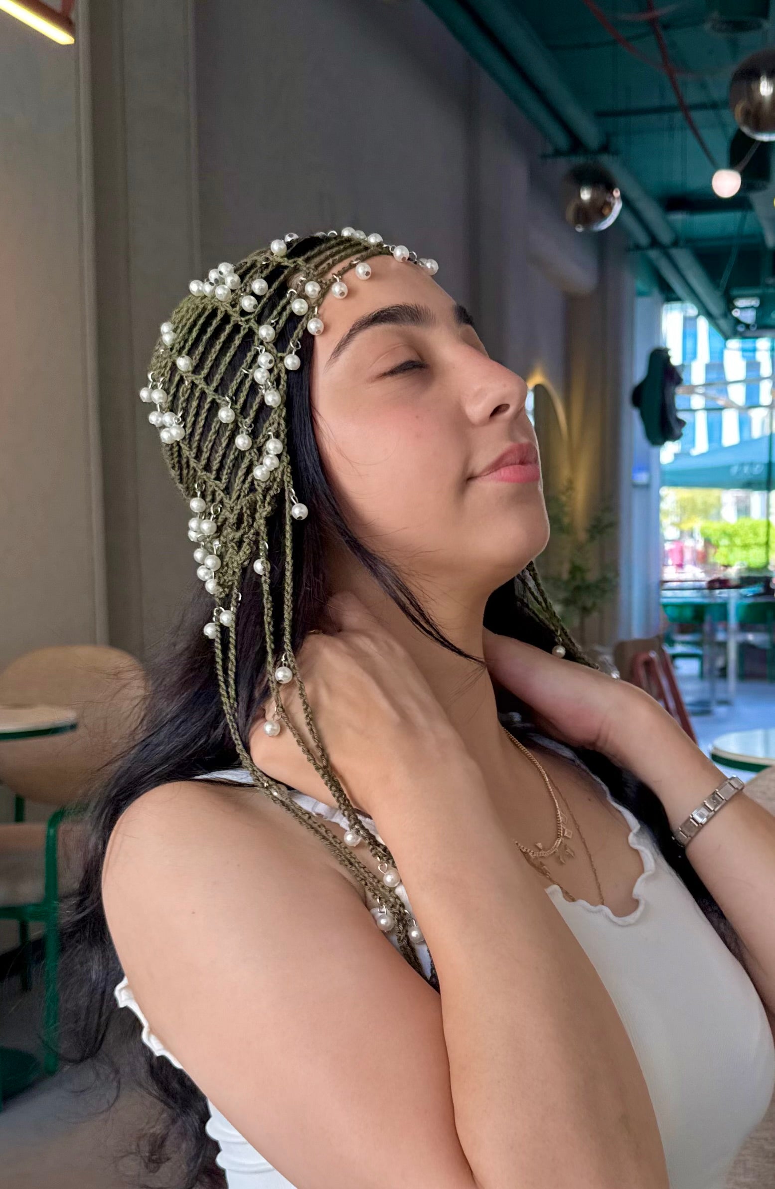 Olive Pearl Bandana