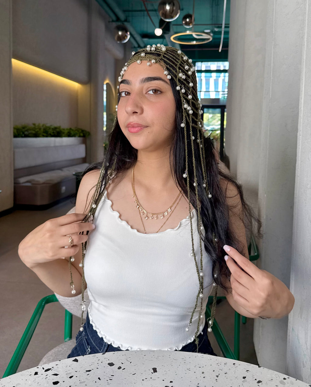 Olive Pearl Bandana