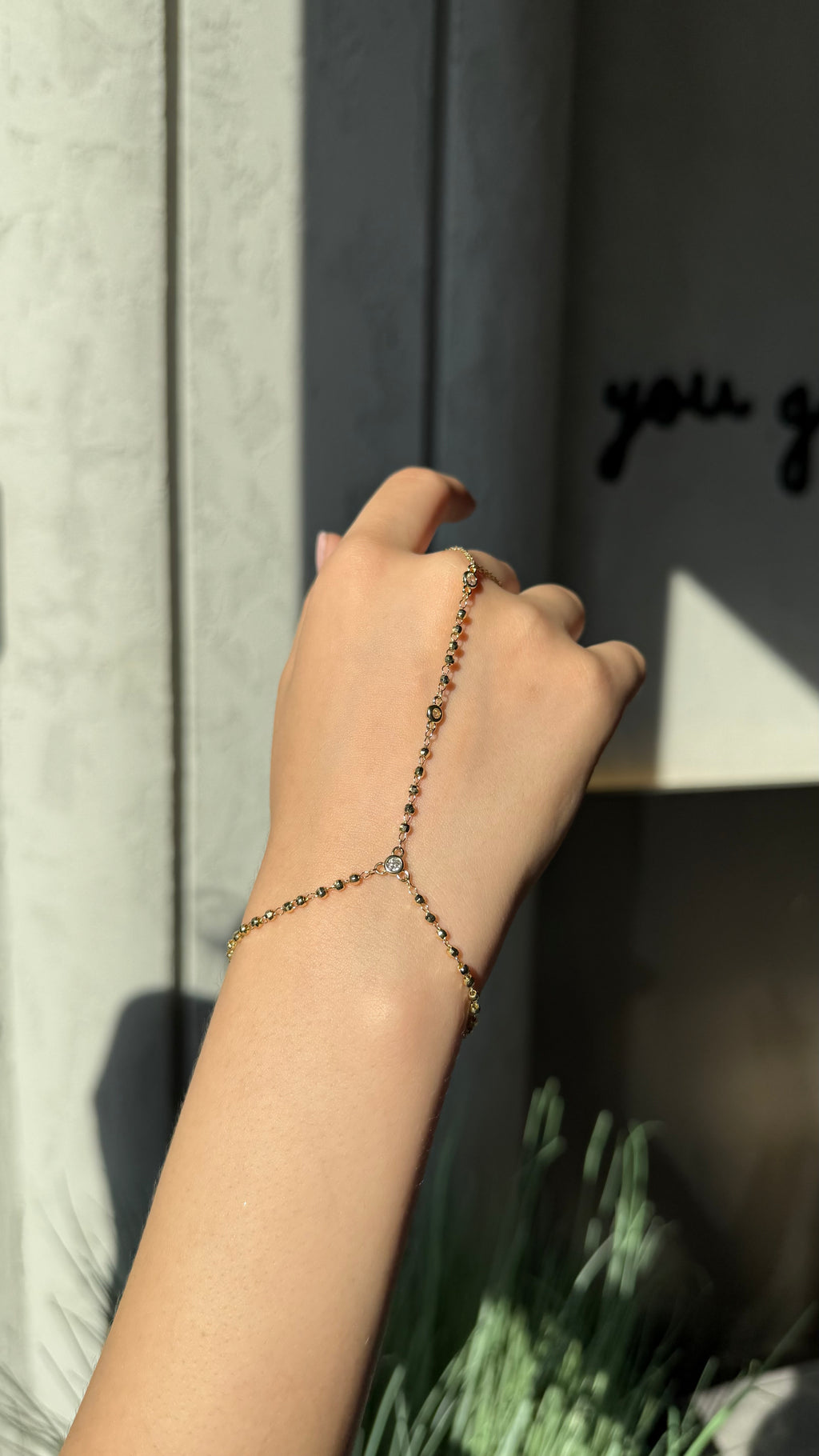 Gold hand chain