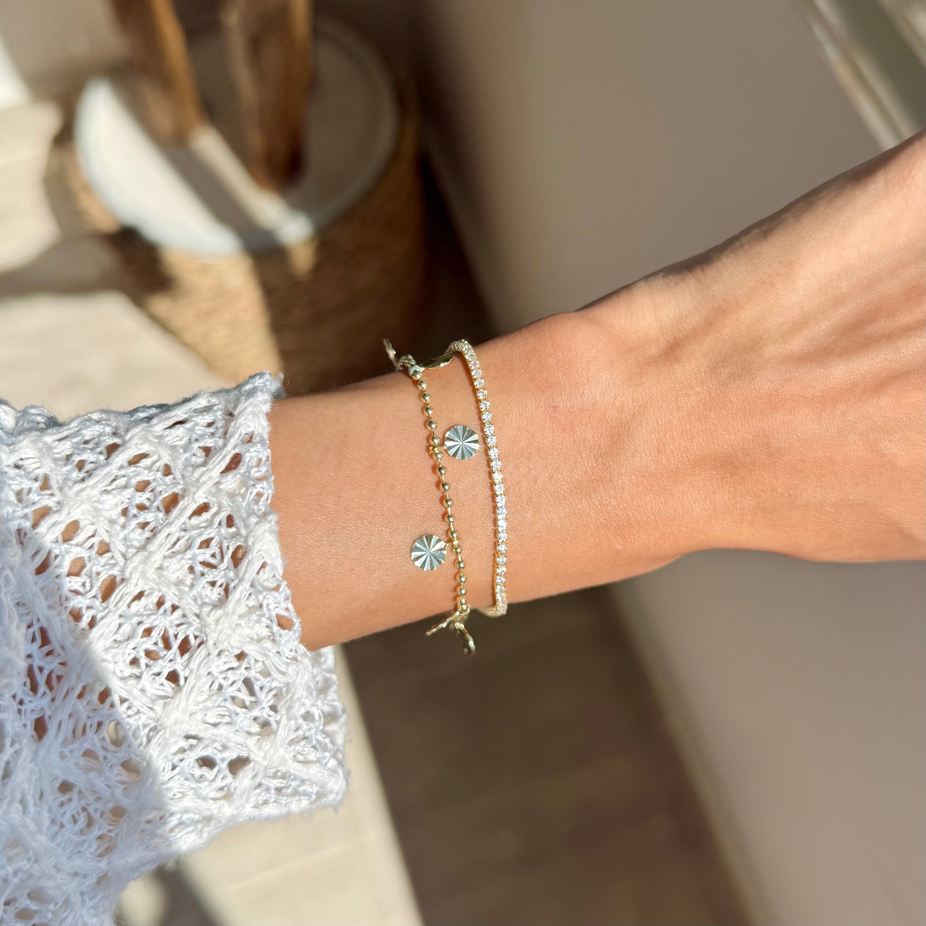 Gold layerd tennis bracelet