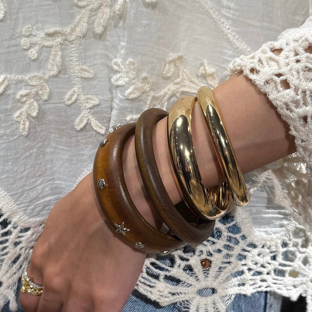 BROWN&GOLD BANGEL